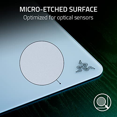 Razer Atlas Tempered Glass Gaming Mouse Mat, White