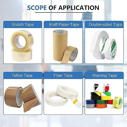 ZQJYMXM Automatic Tape Cutting Machine, Manual/Auto Electric Tape Dispenser, 5-999mm/20-999mm Cutting Length, 7-50mm Tape Width, for Cutting Scotch Tape, Double-Sided Tape, Cotton Tape,M-1000