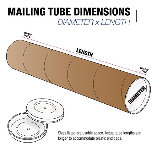 Tape Logic TLP3072KHD Heavy-Duty Mailing Tubes, 3" x 72", Kraft (Pack of 15)