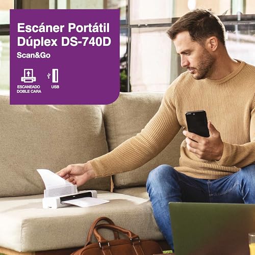 Brother DS-740D Duplex Compact Mobile Document Scanner