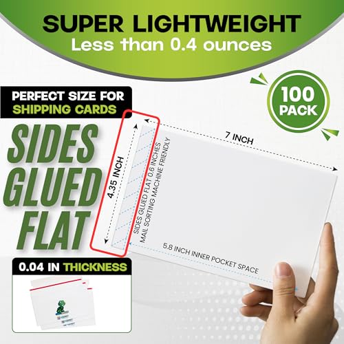 Shell Mailer Trading Card Envelopes for Shipping, Card Mailers - 100 Pack