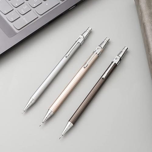 rxxcmd 3 Mechanical Pencils New Student Replaceable Lead Pencil For Office(0.7mm)