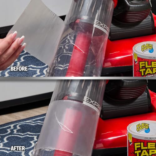 Flex Tape Strong Rubberized Waterproof Tape, Clear, 8 in x 25 ft, 1-Pack