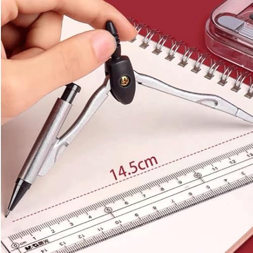 QVEZPRYX Set of 8 Compasses Rulers with Protractor
