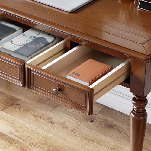 LINKIO Home Office Desks Countryside Solid Wood Desk Bedroom Computer Desk Simple Desk Study Dressing Table Computer Table Desk