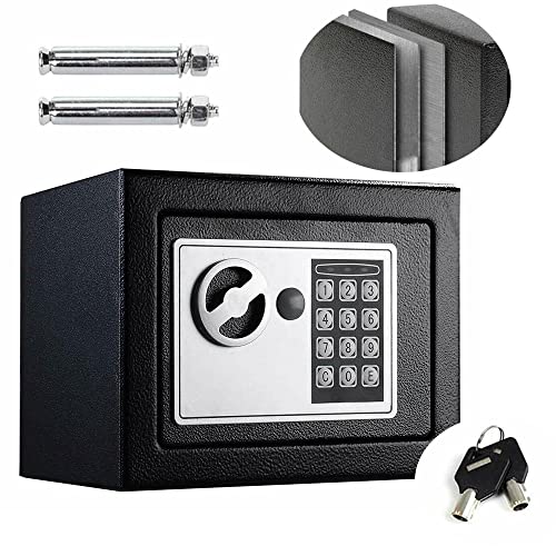 TBLOTYD 8.5 L Digital Keypad Electronic Safe, Money Safe Box, Security Lock Box, Wall or Floor Mounted