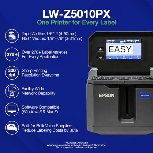 LABELWORKS Epson LW-Z5010PX Industrial Label Printer Kit - Desktop