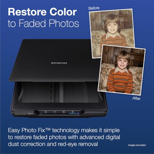 Epson Perfection V39 II Flatbed Photo Scanner 4800 dpi Optical Resolution