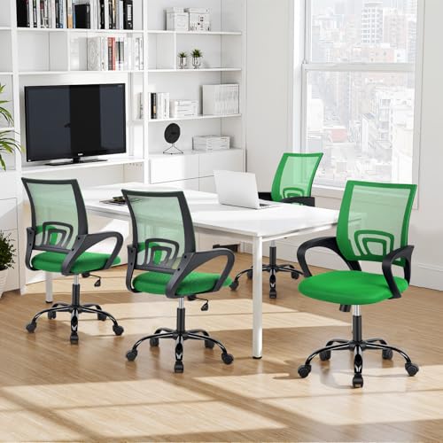 BestOffice | Ergonomic Office Chair | Green | Pack of 1 | Mesh Desk Chair