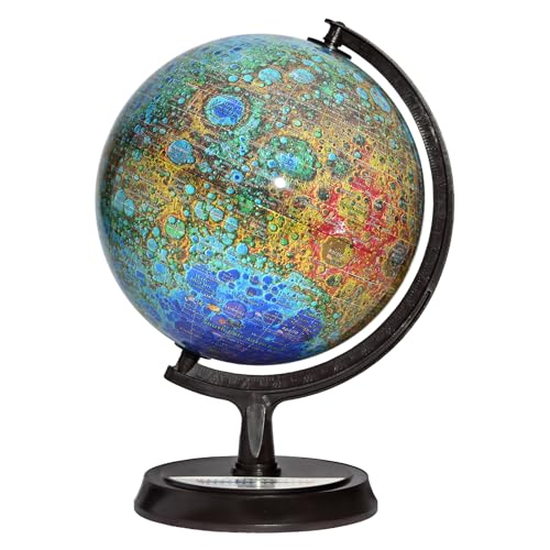 Mapsoft Guide Topography Moon Globe, 24cm/9.5″, MT-24, Lunar Globe, Moon Map, Moon Atlas, Moon Poster, The Moon, The Lunar, Lunar Map, Lunar Atlas, Astronomy Toys