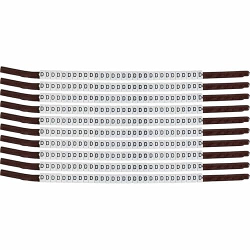 Brady SCN15-D Black on White, Wire Marker Clip Sleeves (50 Clips)