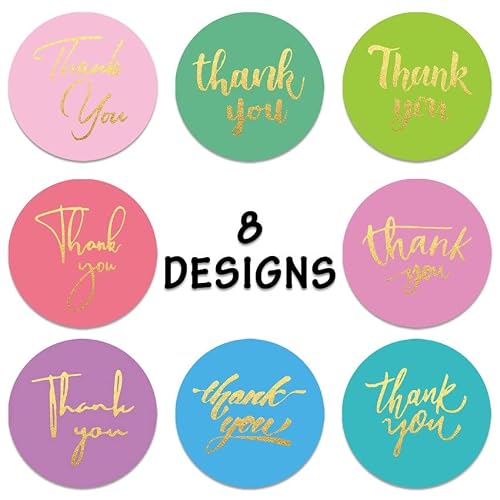 MVNOIRE Thank You Stickers Seal Labels Sticker for Handmade Wedding Gift Stationery