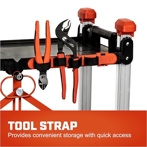 Crescent SITERUNNER 3 Shelf Heavy Duty Folding Jobsite Cart | F3SCBL