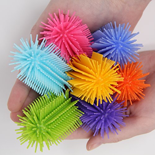 Spike Silicone Fidget Tactile Pencil Topper - Sensory Motor Aid for School, Home, Work - (Multicolor 8 Pack)