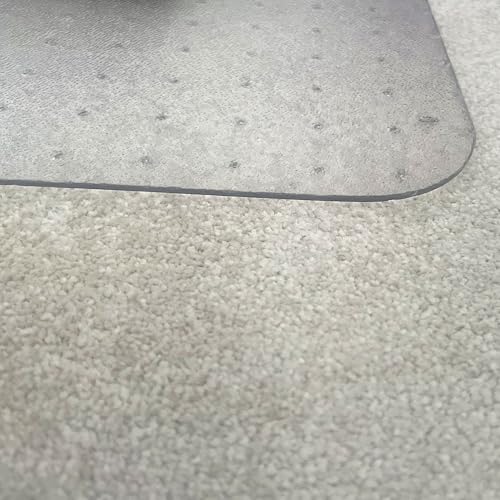 Marvelux Thick Polycarbonate Chair Mat for Plush Pile Carpets, 48” x 60”