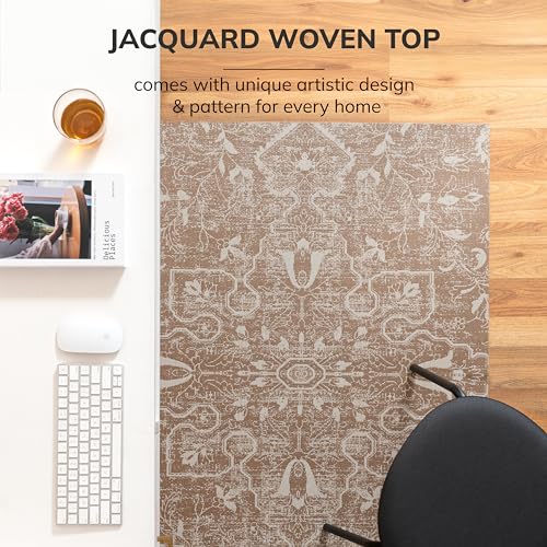 Anji Mountain 54" x 40" Rug'd Office Chair Mat for Carpet & Hardwood Floor