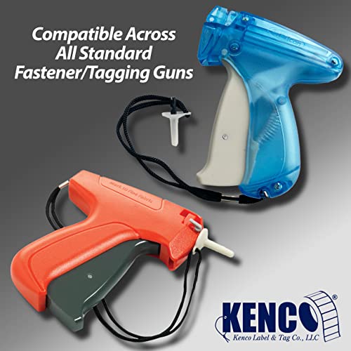 Kenco 1 Inch Standard Tagging Attachments, 1-in Fasteners for Tagging Retail, Consignment and Manufacturing - 5,000 Pieces Per Box 50 per Clip (10 Boxes 50,000 Fasteners, Grey)