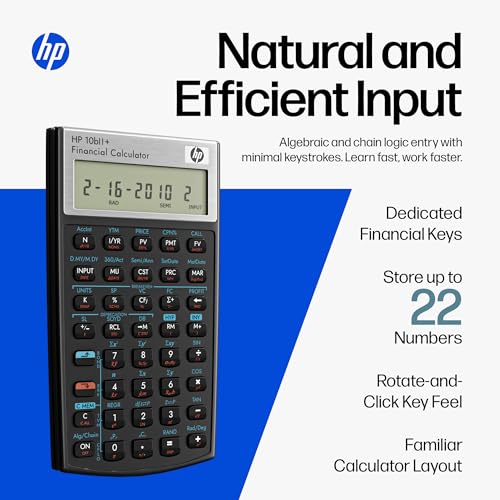 HP 10bII+ Financial Calculator, 100+ Functions, Statistics & Algebra
