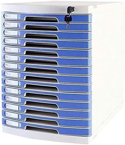 ELUKHT File Storage and Information Cabinet, with Locked Plastic File Drawers and Multi-Layer Boxes