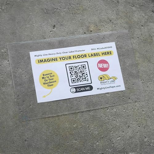 Mighty Line Clear Label Protectors, 50 ct, 6 in Wide x 10 in Long