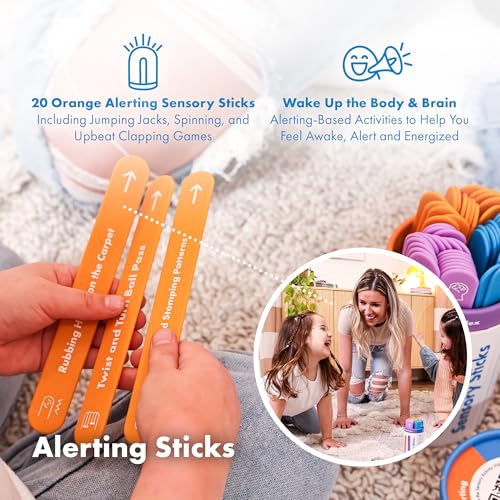 Harkla Sensory Sticks – 60 Sensory Activities, Brain Break Kit