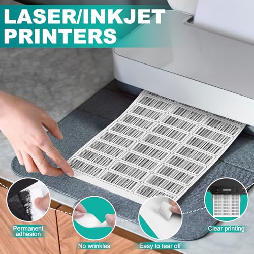 Address Labels 1" x 2-5/8" Matte Sticker Paper, 30 Up 250 Sheets (7500 Labels), Printable Shipping Mailing Labels for Inkjet & Laser Printer, White Blank Label Sheets for Small Business & Office