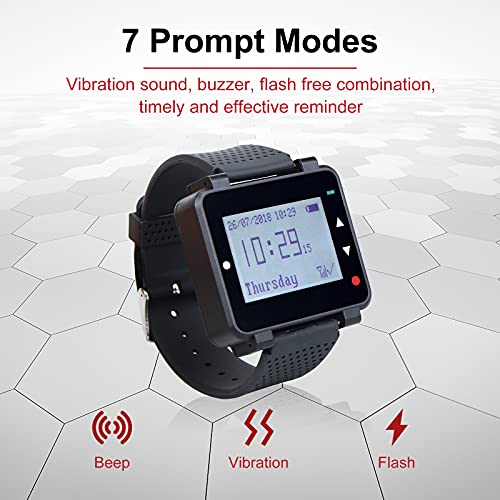 Retekess T128 Restaurant Pager System, Wireless Call System, 5 Buttons