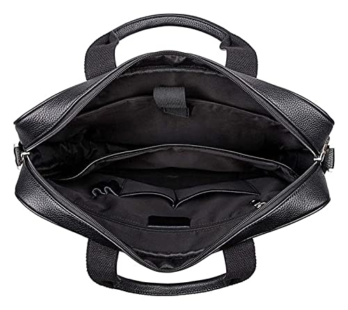 LLzyx Leather 15.6" Laptop Portfolio Office Business Briefcase rk Shoulder Handbags Cross-Body Messenger Tote Bag Briefcase