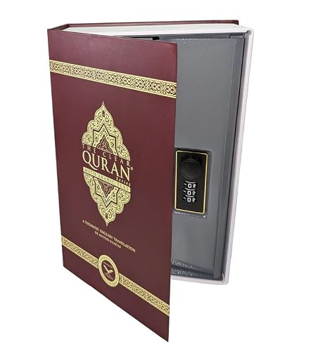 Secret Quran Safe with Lock - Portable Diversion Safe Box, Hidden Dictionary Book Safe, Medium Quran Safe with Combination Lock, Ideal for Money & Valuables (9.44"x6.10"x2.16") Medium
