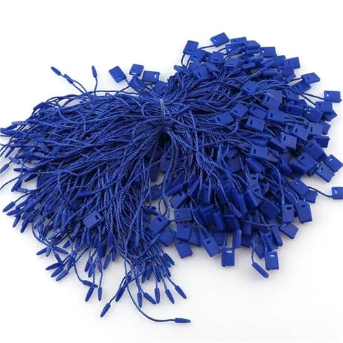 Hang Tag String 1500Pcs Square Clothes Tag Rope Snap Lock Pin Loop Fastener Hook Ties Easy and Fast to Attach(11 Blue,1500Pcs)