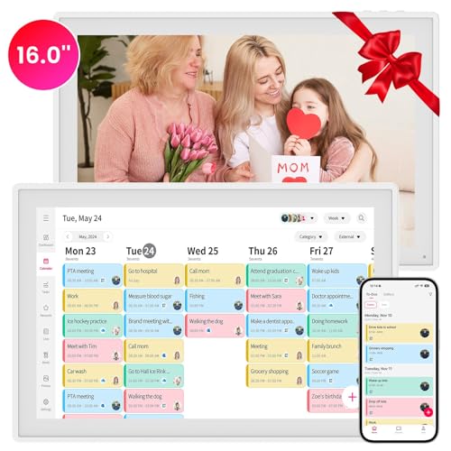 Anyuse16" Smart Digital Calendar Wall Desk Mount Planner
