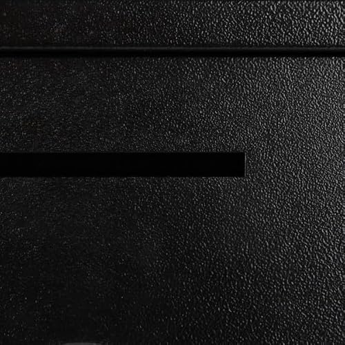 Electronic Safe Deposit Box - Drop Safe with Digital Keypad and 2 Sets of Manual Override Keys for Business Cash Drops or Home Safety by Stalwart (Black)