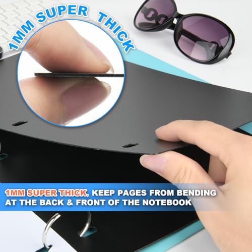 Full Page Flat Sheet Lifters & Page Protectors for Letter Size 11" x 8.5", 3 Hole Binder Separators for Binder Page Protectors, Family Tree, Photo Albums Helps You Turn the Page Better (Black 20 PCS)