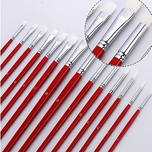 UOHLCX HBJWOV 38 Paint Brush Band Canvas Bag Box Long Wooden Handle Synthesis Art Supplies for Oil Acrylic Water