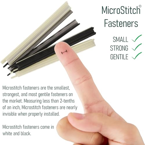 MicroStitch® All‑in‑One Tagging Gun Kit – Ultra‑Fine Needle Tagger with Black/White & Color Fasteners – Fabric‑Safe for Clothing Repairs, Quilting, Crafts, and DIY Projects (8 Colors)
