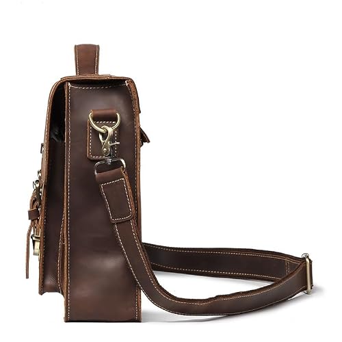 ZUIAI Men Briefcase Business Messenger Bags Male Vintage Shoulder Bag Men's Large Laptop Travel Bags