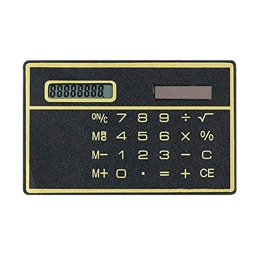 TEOYETTSF 8 Digit Thin Solar Power Calculator with Touch Screen Credit Card Design Portable Mini Calculator for Business School