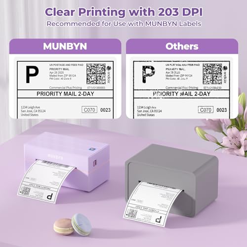 MUNBYN Bluetooth Thermal Label Printer, Wireless 4x6 Shipping Label Printer
