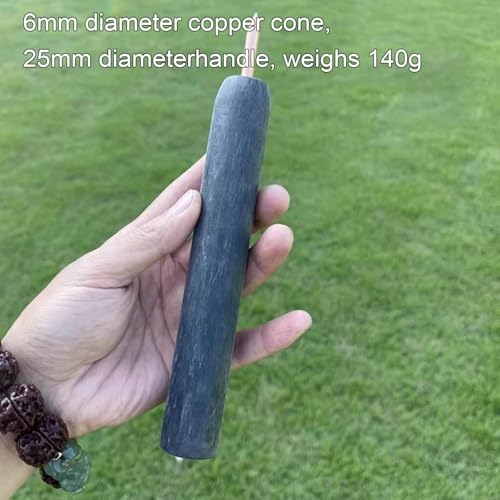 MRJYK Dragon Crystal Stone Age Tool, Obsidian Crafting Flint Knapping Tools, with 3 Copper Boppers, 1 Pressure Flaker, Flint Napping Tools for Both Pros and Beginners