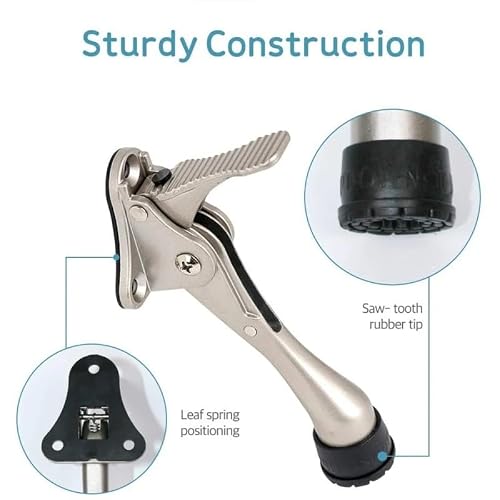 JSEIAJB Door Stopper Heavy Duty Mute Zinc Alloy Stops with Non-Slip Rubber Tip Hidden Wall Protector Hardware
