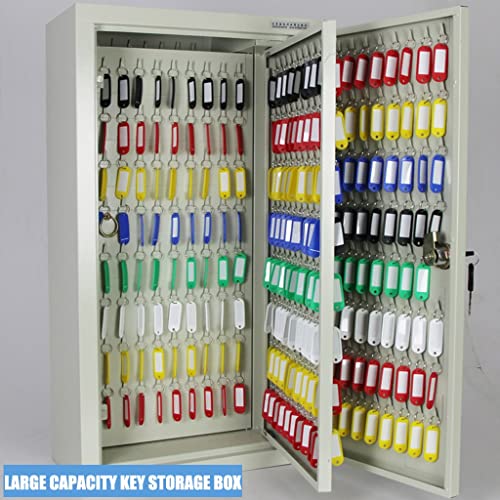 NOBIFT Steel Key Organizer Wall Mounted Key Cabinet Lock Box | Key Storage Cabine 300/350/400/450/500/600 Position w/Key Tags