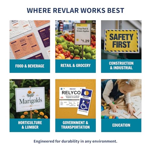 REVLAR® Premium Durable Waterproof Tear-Proof Laser Printer Paper 8 x 11 5mil 100 Pack - White, Fade Resistant, Washable, Grease Repellent, Pack - Ideal Durable Sign Paper for All Printing Needs