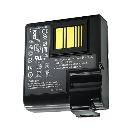 VanzQRed 6800mAh Battery Compatible with QLN420, ZQ630, ZQ63-AUWA000-00, ZQ63-ACFAC10-00