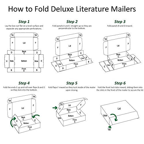 Boxes Fast BFMFL24144 Deluxe Literature Cardboard Mailers, 24 x 14 x 4 Inches, Corrugated Die-Cut Shipping Boxes, Large White Mailing Boxes (Pack of 25)