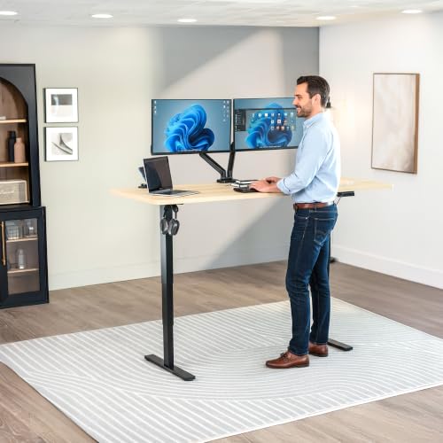 VIVO Light Wood 71 x 30 in Standing Desk, DESK-KIT-2E71C