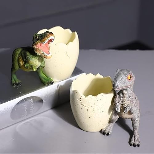 MQELHKCYSGX Cute pencil holder, funny dinosaur desk accessory, home office decoration items, artistic tools storage box