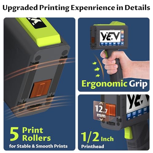 YEV Handheld Inkiet Printer VP127 with Photoelectric Sensor (Green)