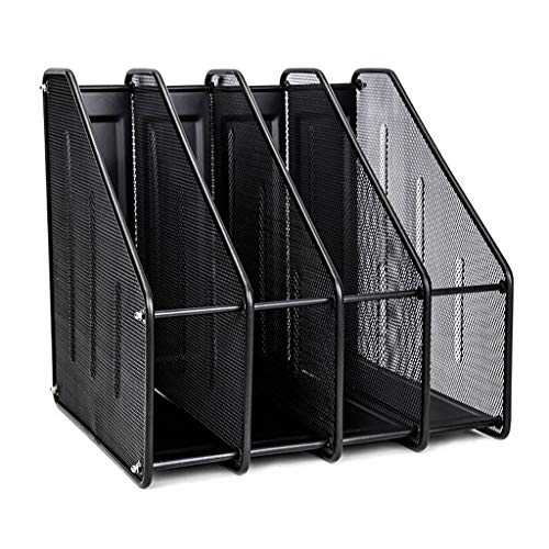 Desk File Organizer,Desktop Organizer File Sorter File Magazine Folder Holder Desktop File Organizer Black Metal Mesh Office Racks For Organizing Files Foldersand Books File Folder Racks For Home Offi