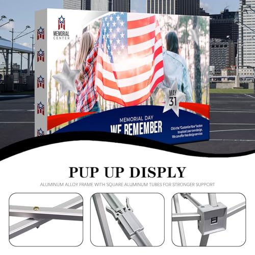 NEWSANDOR Fabric Pop Up Display Stand Custom Trade Show Backdrop
