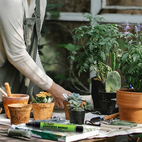Artline Gardeners Markers | Professional Series | For Use On Plants, Labels, and More | UV Resistant | Waterproof | EKPR-GDM | 2.3mm Bullet Tip | Pack of 12 | Black